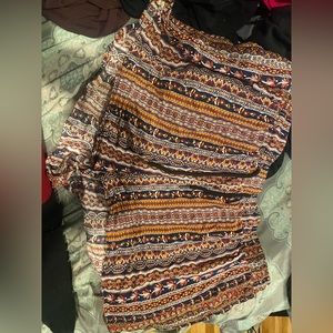 SHEIN tribal pattern drawstring shorts